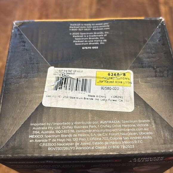 Kwikset 92580-026 258 Deadbolt Low Profile Single Cylinder Matte Black - Picture 9 of 9